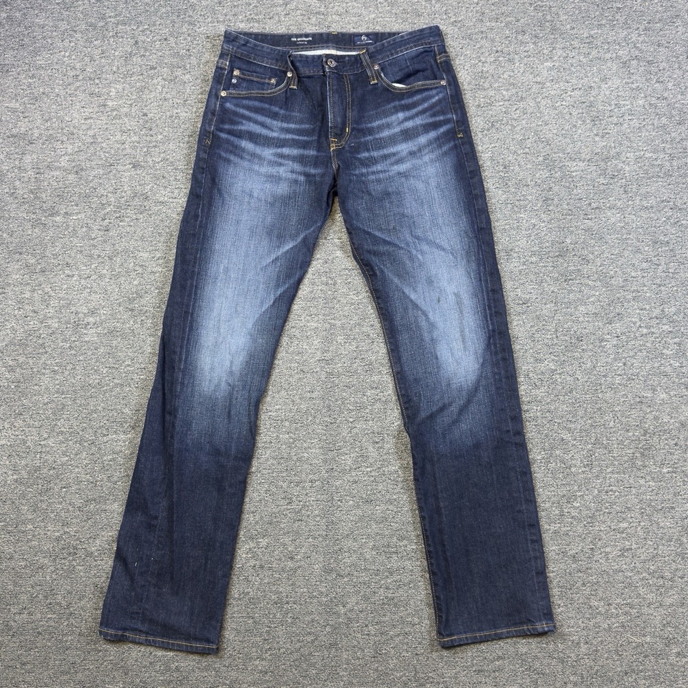 AG Adriano Goldschmied The Graduate Tailored Leg Blue Denim Jeans Size 31x32